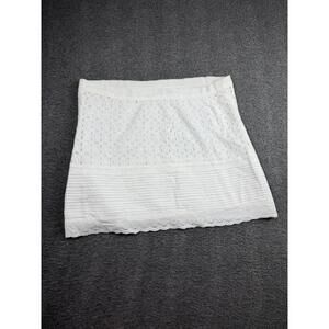 Lucky Brand White Eyelet Mini Skirt Size Small